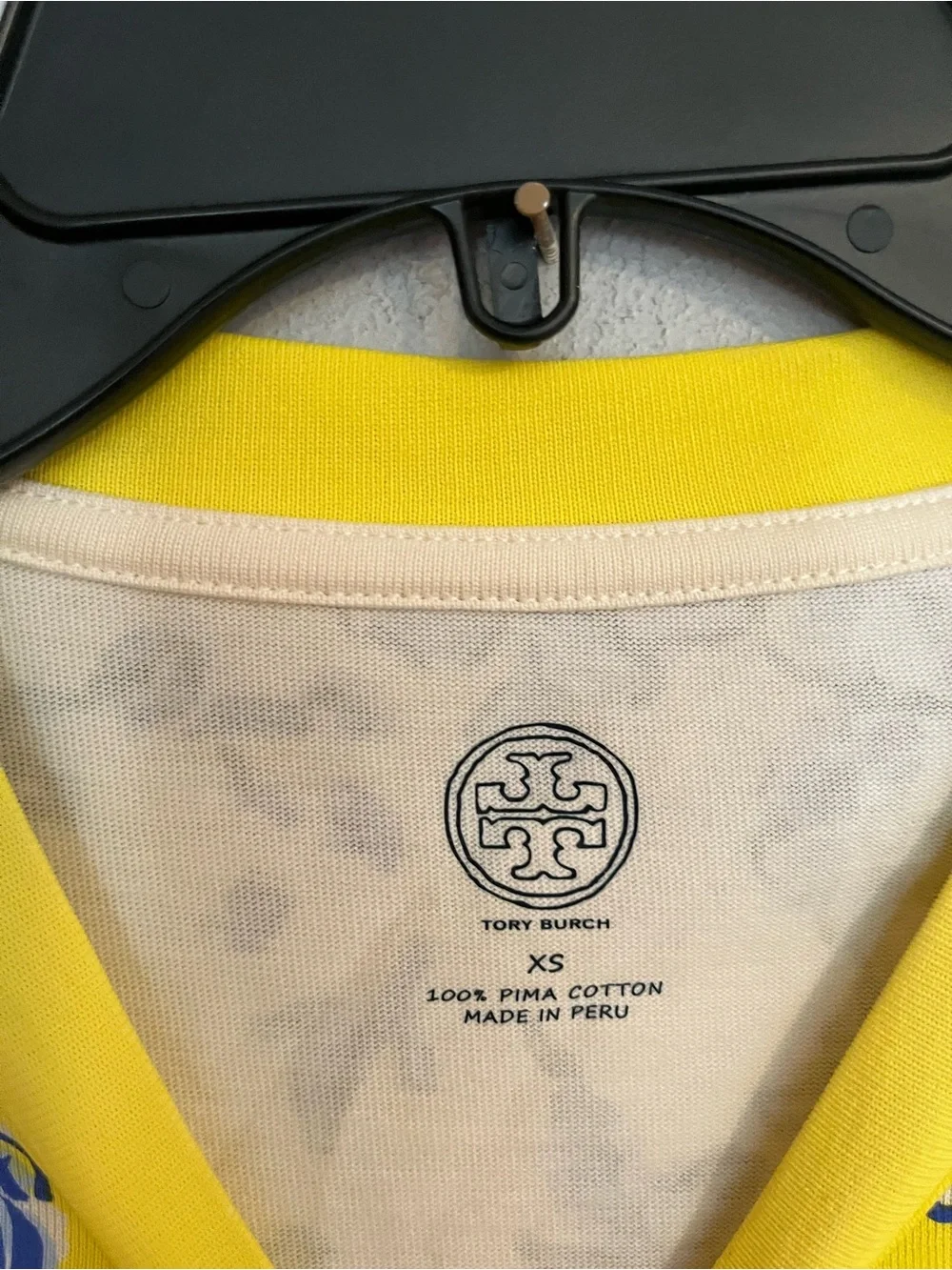 Tory Burch Yellow and Blue Floral Baroque Mini‎ Dress